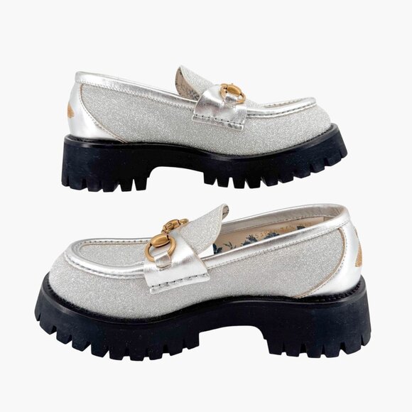 Gucci Silver and Black Loafers - Picture 9 of 13